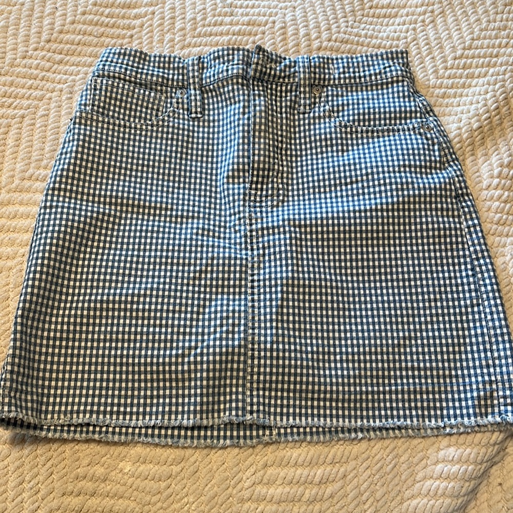 Madewell Checkered Skirt